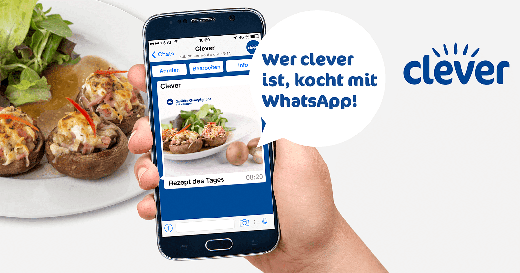 Jeden Tag ein neues Rezept – Der clever(e) WhatsApp Service