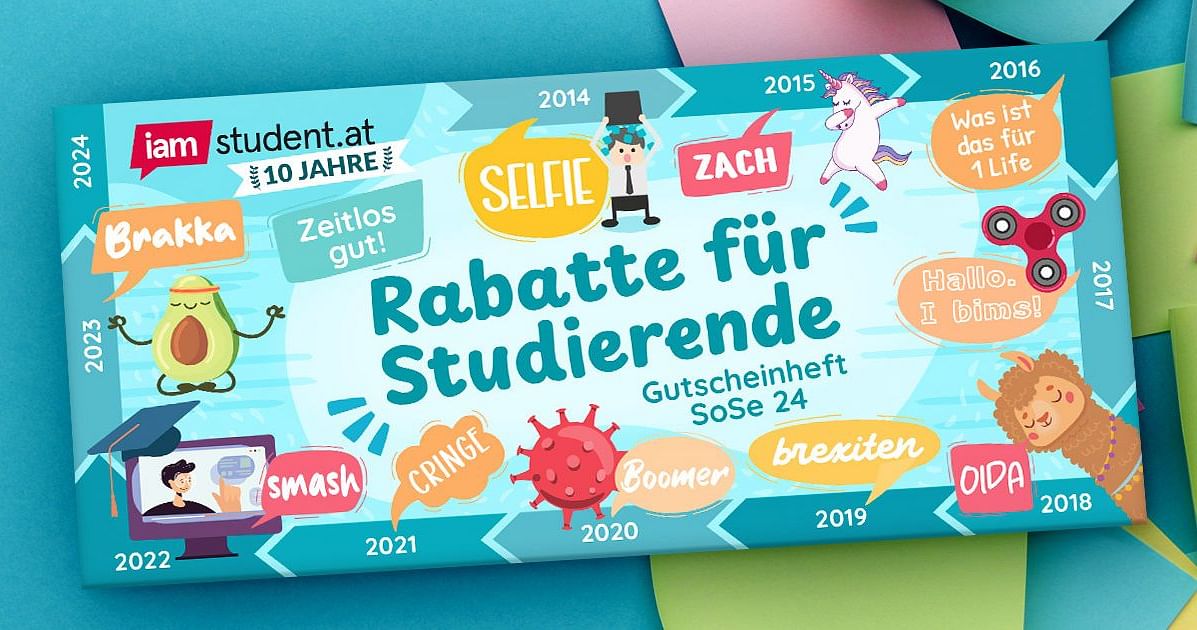 Das Gutscheinheft zum SoSe 2024: 10 Jahre zeitlos gute Rabatte!