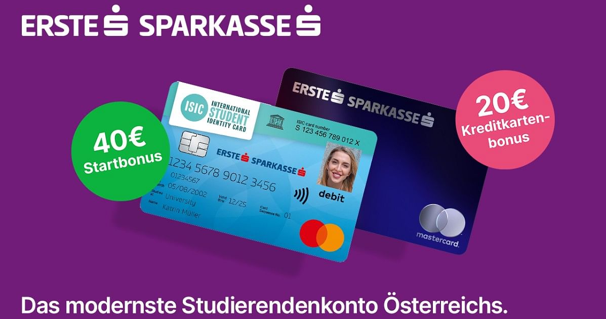 Das Studentenkonto der Erste Bank und Sparkasse