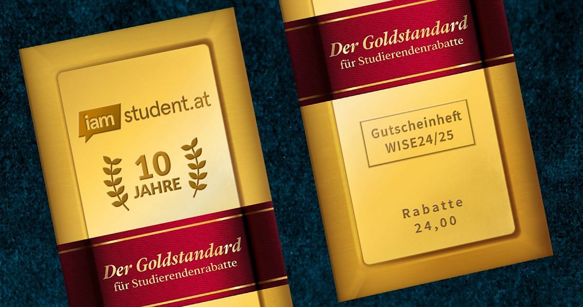 Unser Gutscheinheft zum WiSe 24/25: Der Goldstandard in Sachen Studentenrabatte!